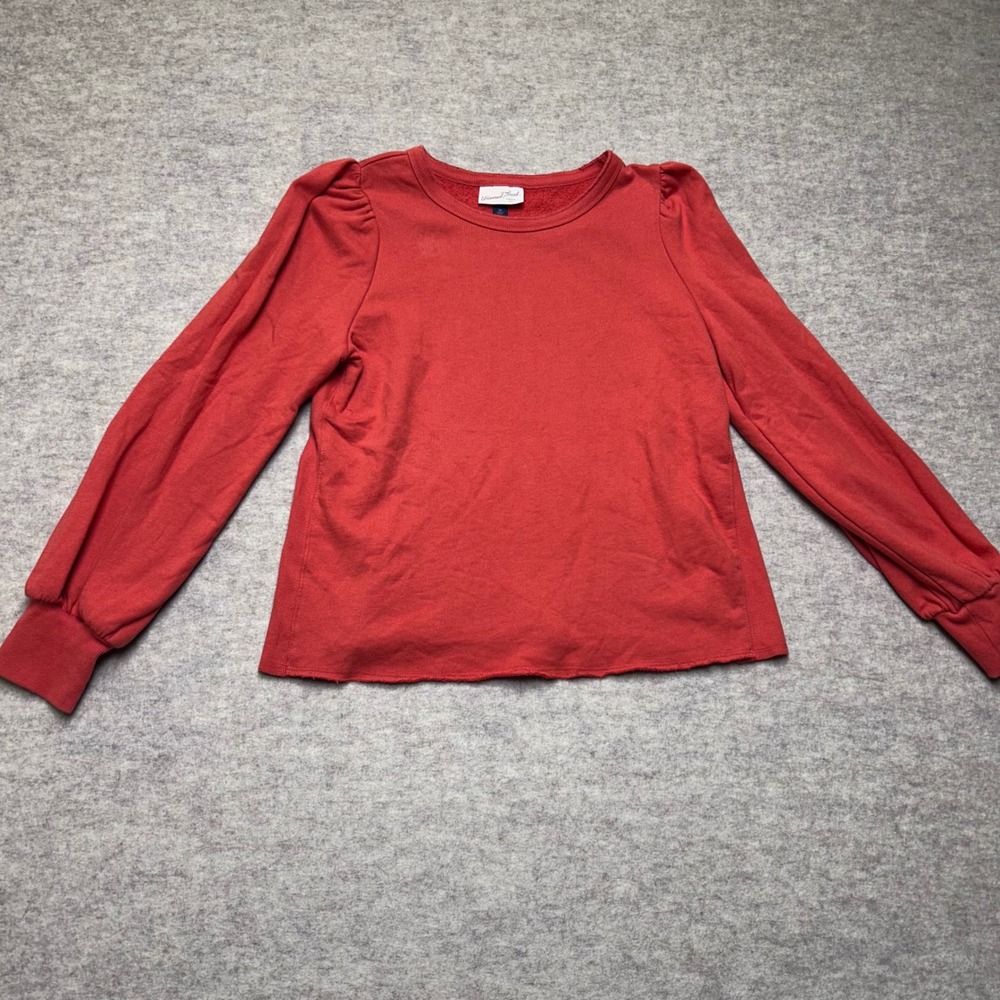 Universal Thread Raglan XS Orange Long Sleeve Pullover Crew Sweatshirt Fall Vibe